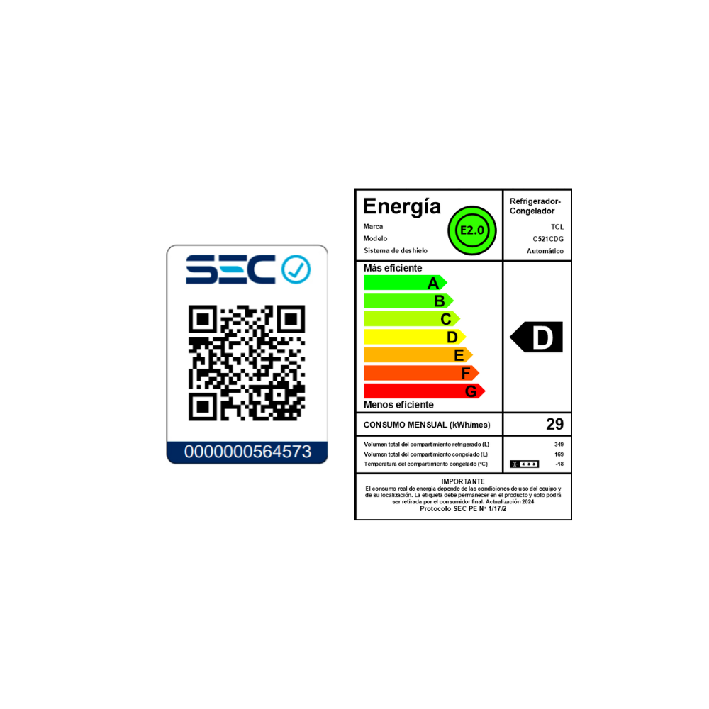 Refrigerador Cross Door TCL 518L C521CD-7