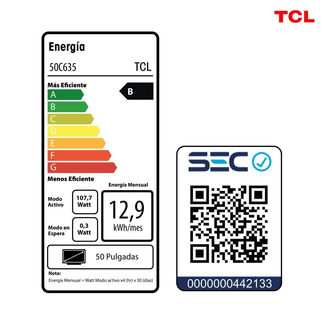 QLED 50" TCL 50C635 4K HDR Smart TV Google TV-6