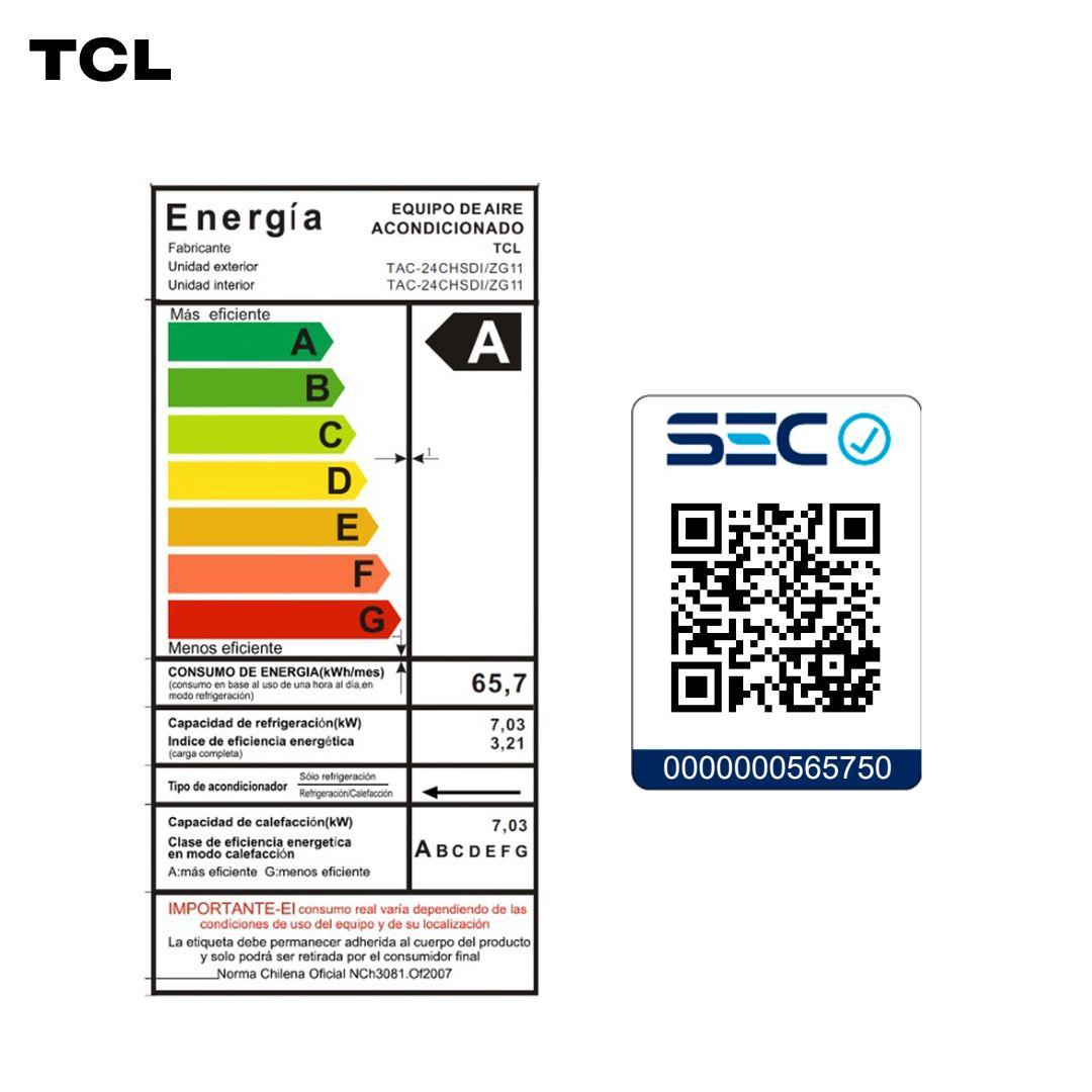Aire Acondicionado Inverter TCL SaveIN 24000 BTU WIFI-7