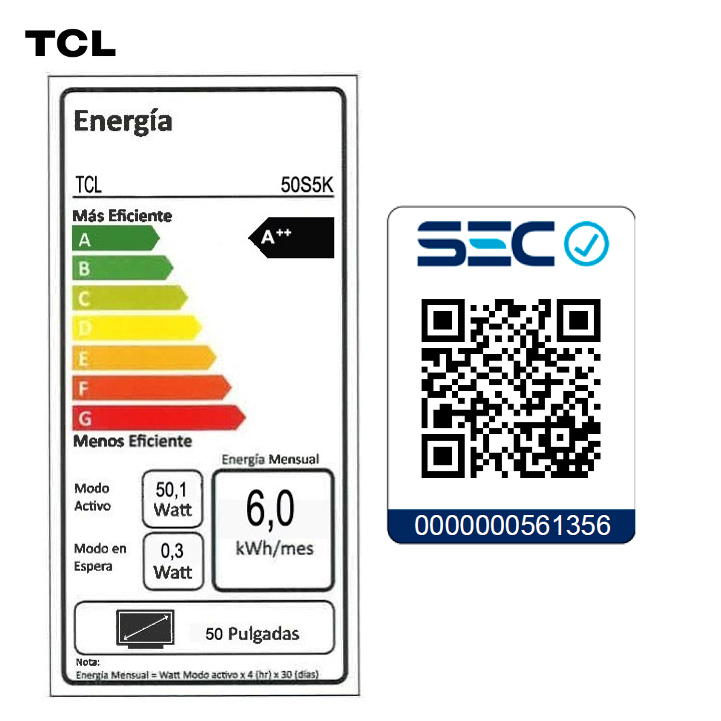 Smart TV TCL 50" QLED FHD S5K-8
