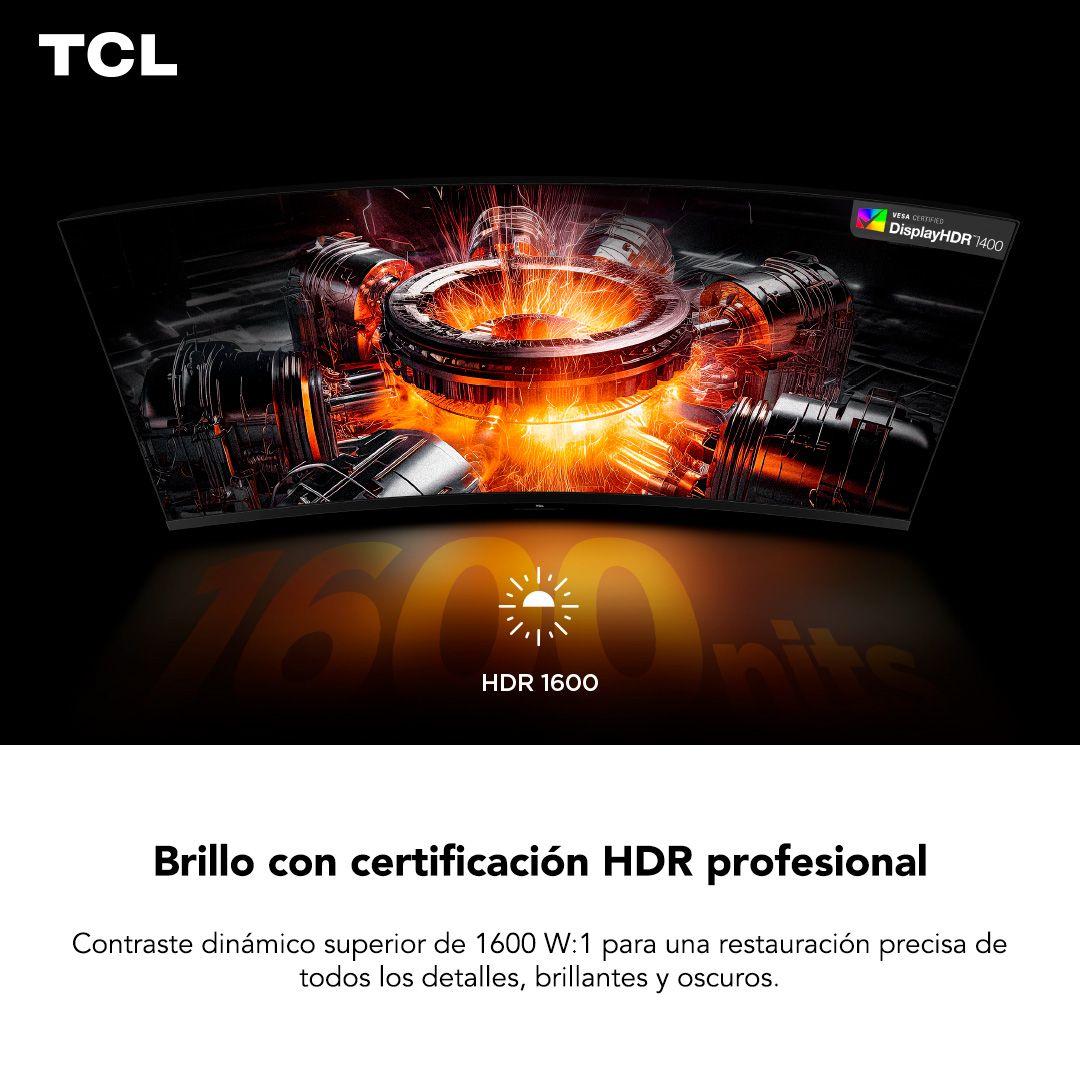 Monitor Gamer Curvo TCL 34" R83Q WQHD 170Hz QD-MiniLED 1ms-3
