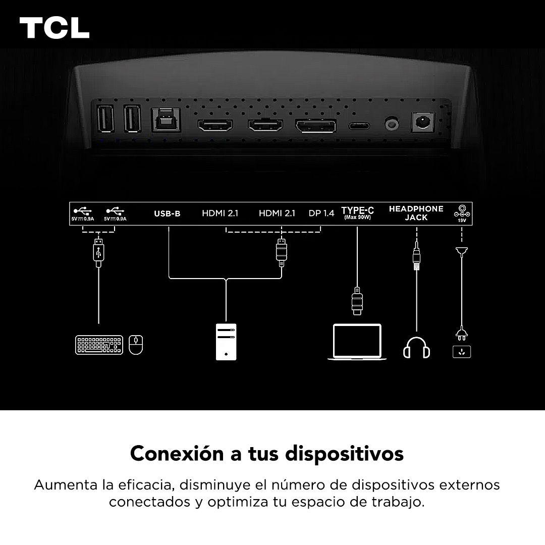 Monitor Gamer Curvo TCL 34" R83Q WQHD 170Hz QD-MiniLED 1ms-9