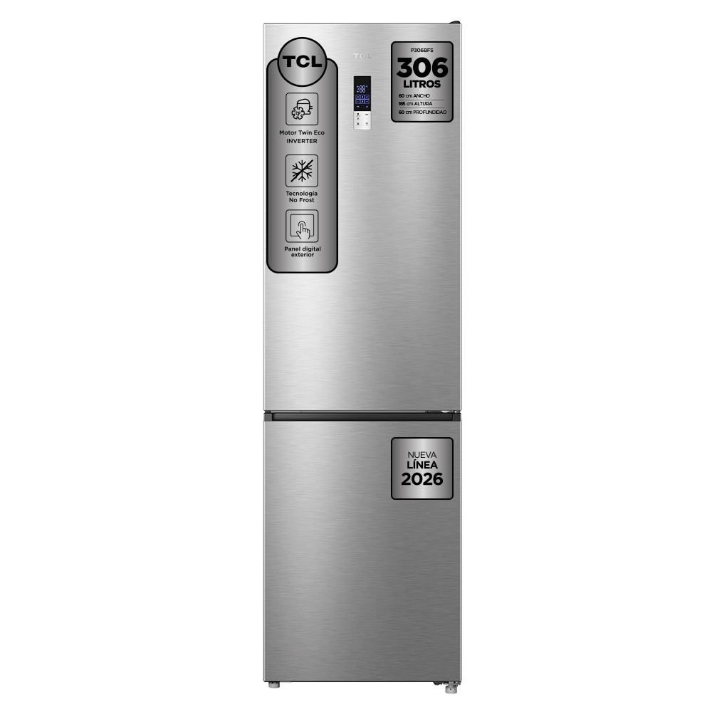 Refrigerador Bottom Freezer No Frost 306L P306BFS-0