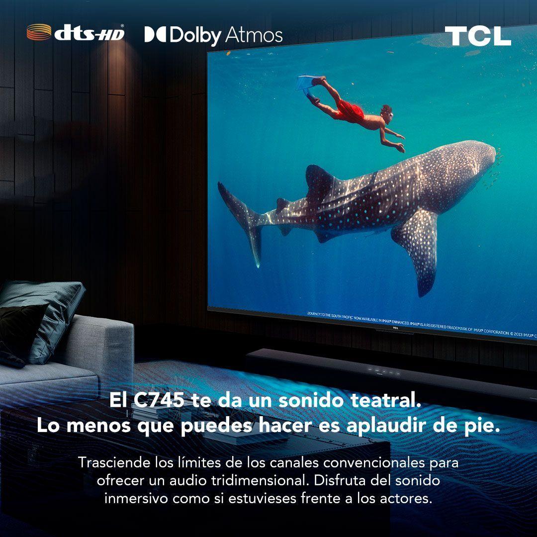 QLED 65" TCL 65C745 4K HDR Smart TV Google TV-8