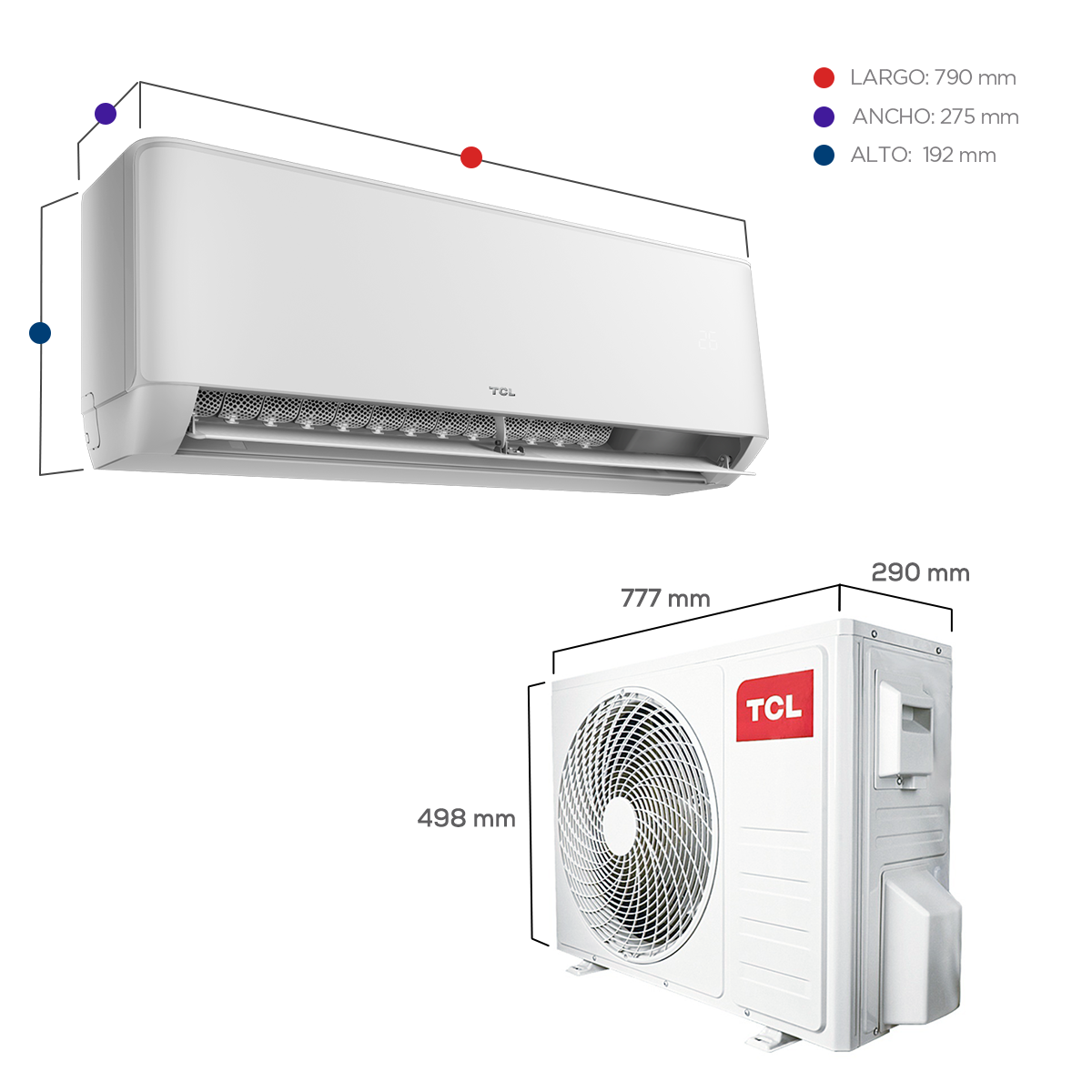 Aire acondicionado Split Inverter Frío/Calor 9000 BTU WIFI-6