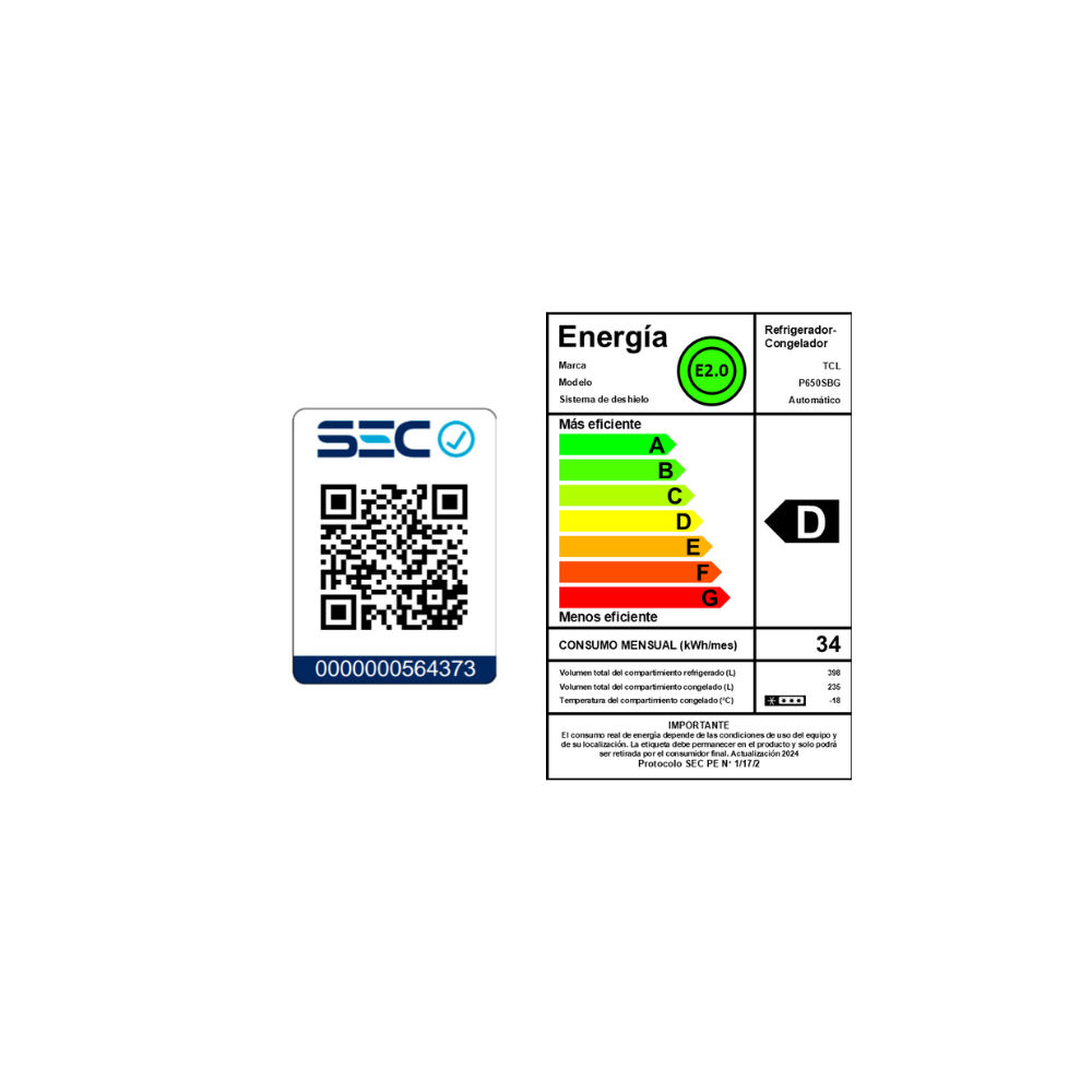 Refrigerador Side by Side TCL 633L P650SB-5