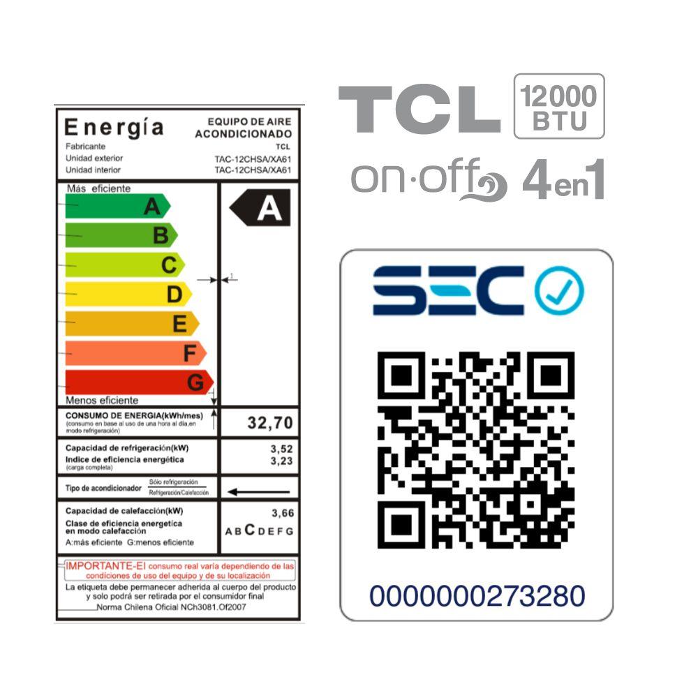 Aire Acondicionado Split  Frío/Calor Wifi 12000 BTU/hr.-4