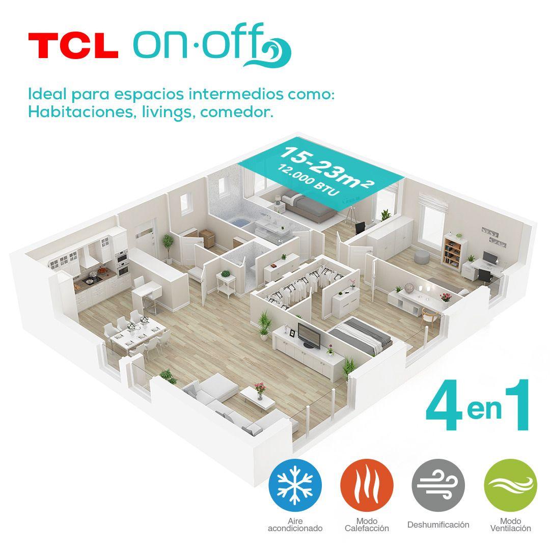 Aire Acondicionado Split  Frío/Calor Wifi 12000 BTU/hr.-6