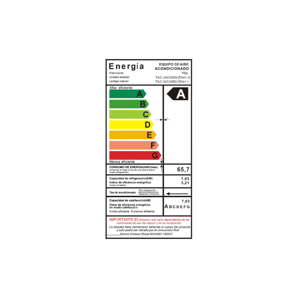 Aire Acondicionado Inverter SaveIN Black AI 24000 BTU WIFI-6