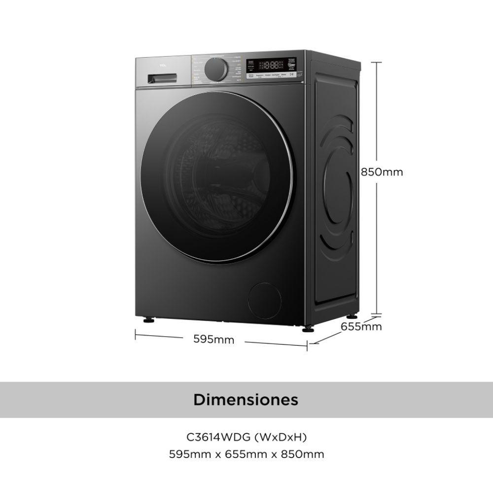 Lavadora Secadora Frontal TCL 13.5Kg/8Kg C3614WDG-2