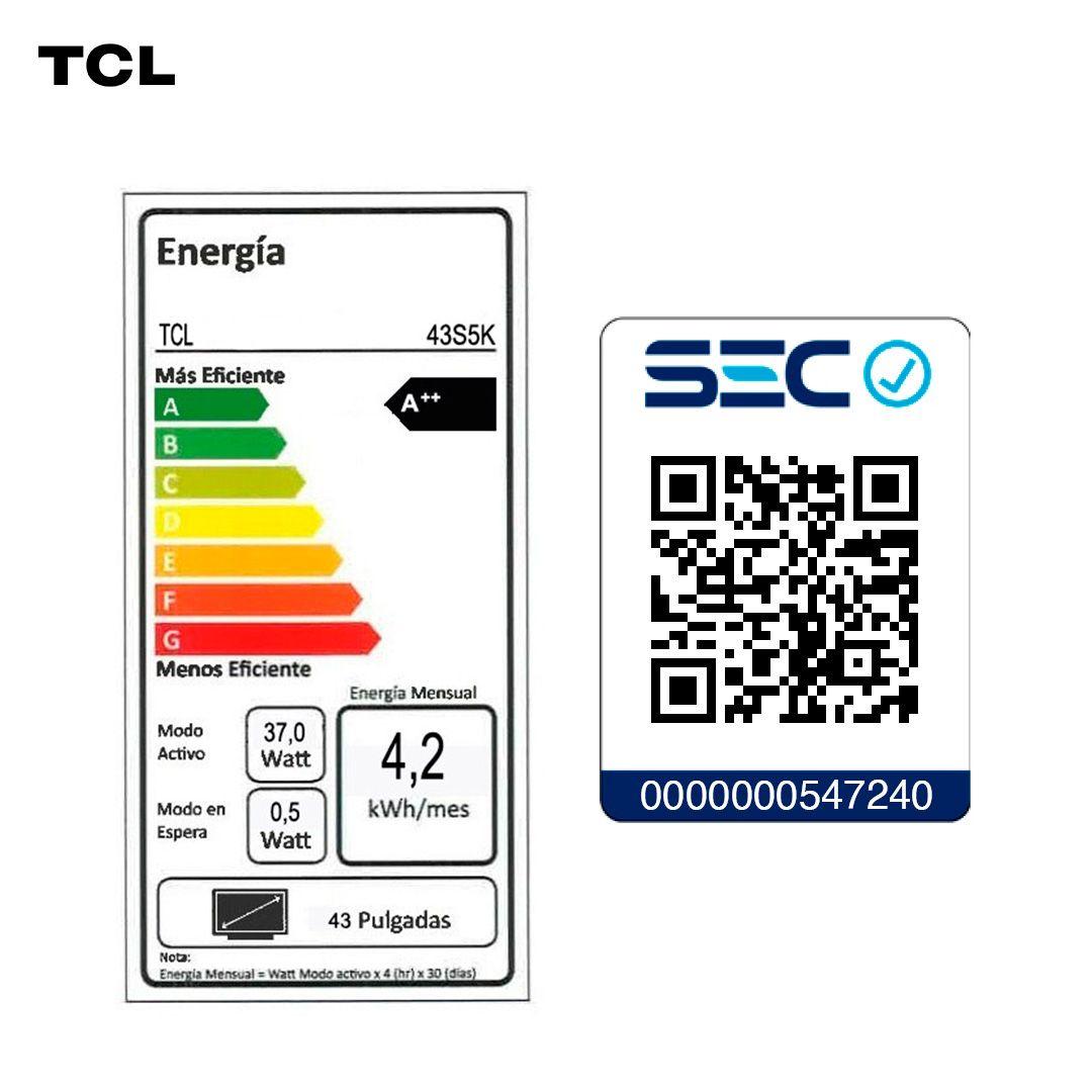Smart TV 43" TCL FHD QLED 43S5K-7