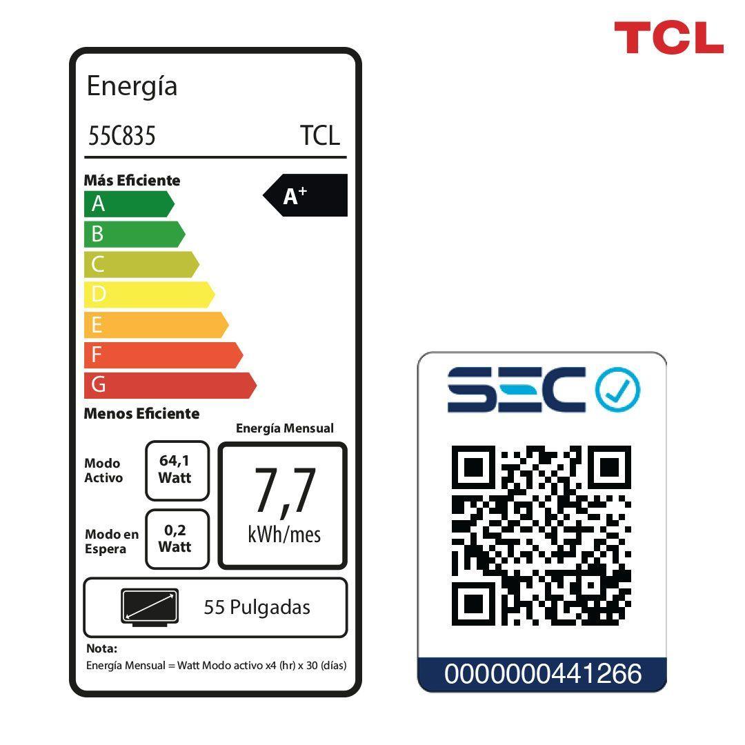 QLED 55" TCL 55C835 Miniled 4K HDR Smart TV Google TV -6