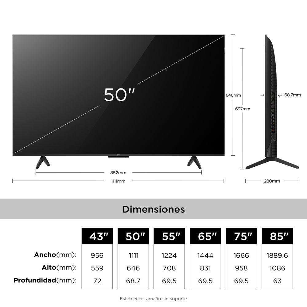 Smart TV TCL 50" QLED UHD 4K P7L-8