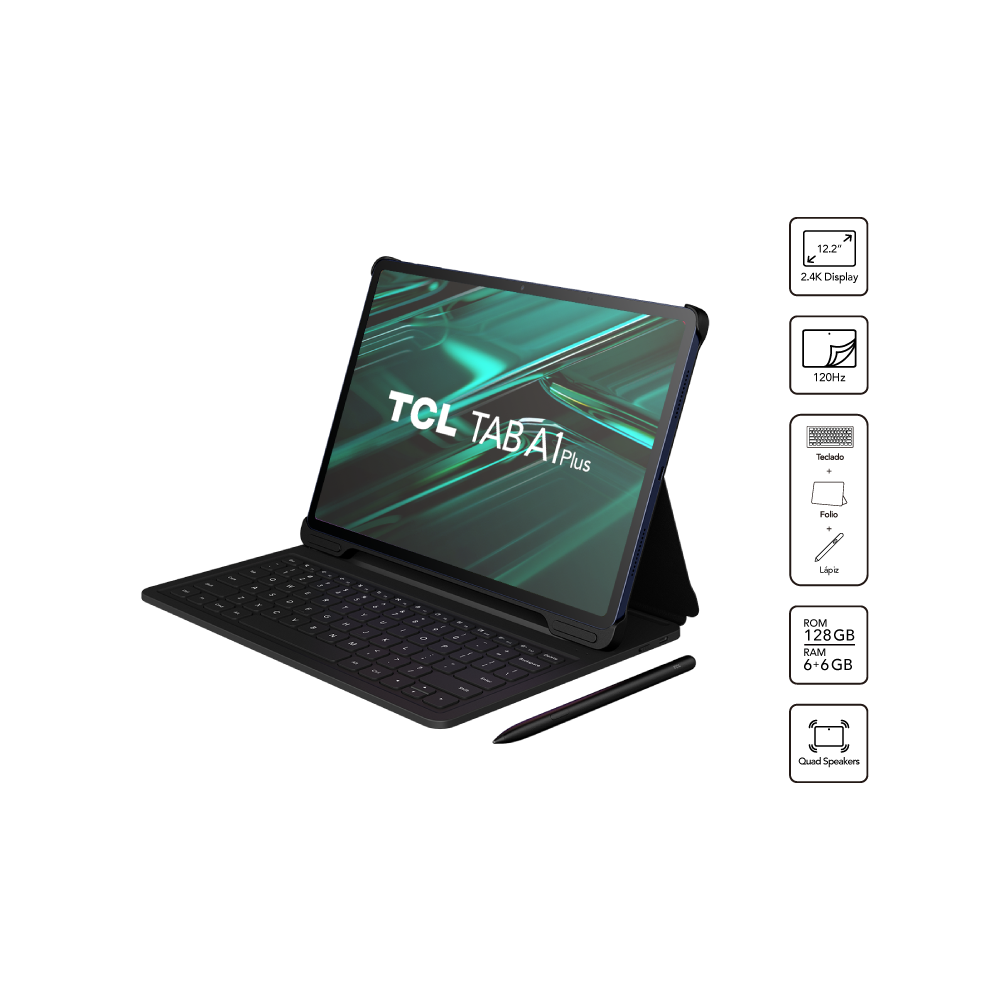 TAB A1 Plus 128GB / 6GB Octa Core 12.2" 2.4k 120Hz + Lapiz + Teclado-1