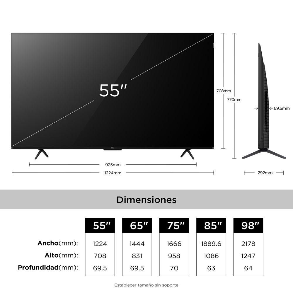 Smart TV TCL 55" QD-Mini LED UHD 4K P8L-9