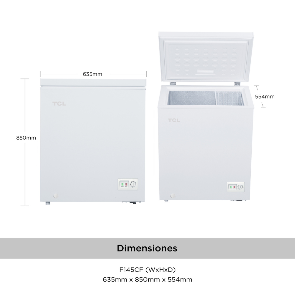 Freezer Horizontal TCL 137L F145CF-2