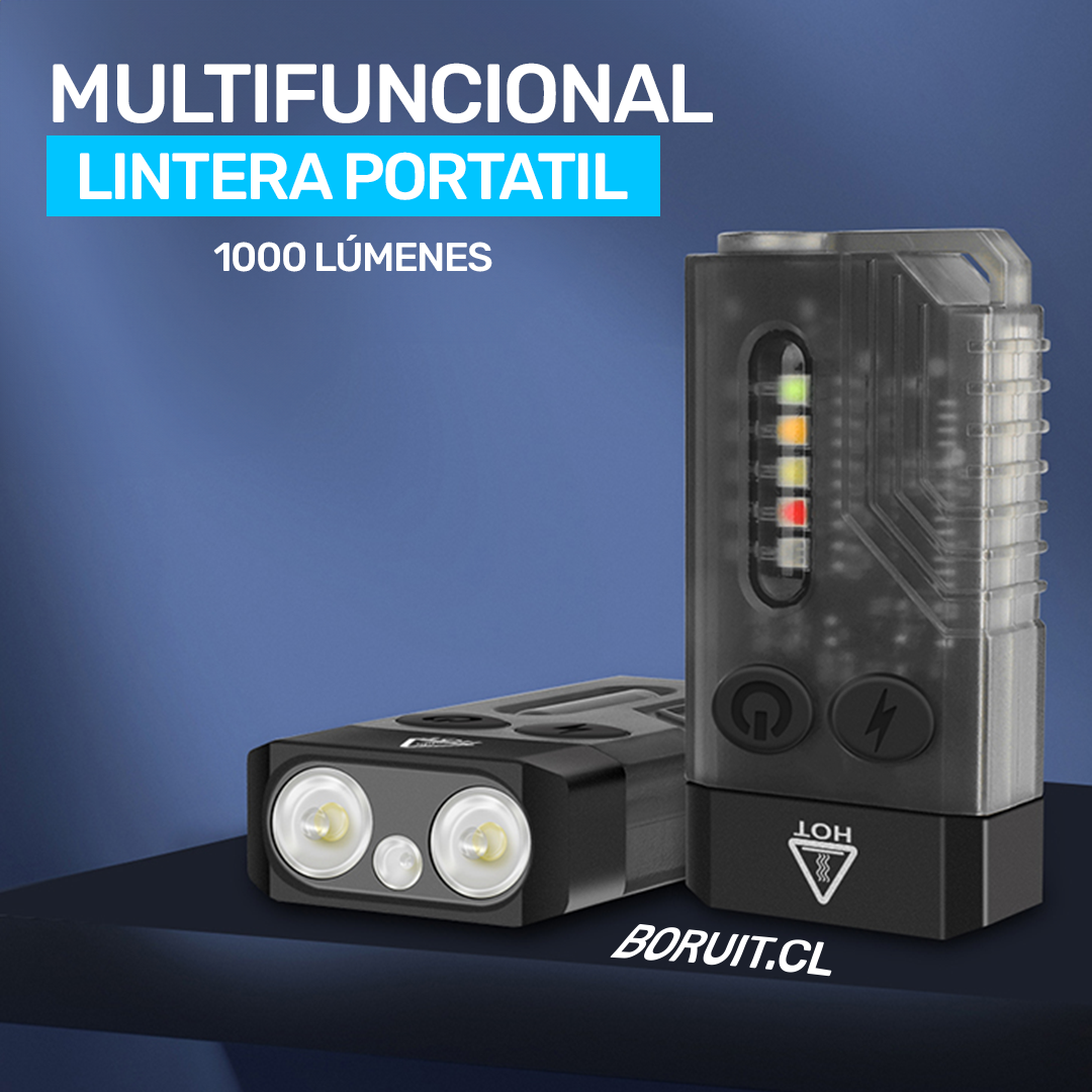 Linterna Boruit V10 - 1000 Lúmenes - Ultra Portatil-1