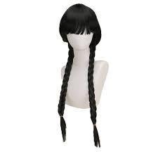 Peluca Disfraz Merlina- Merlina Locos Addams-1