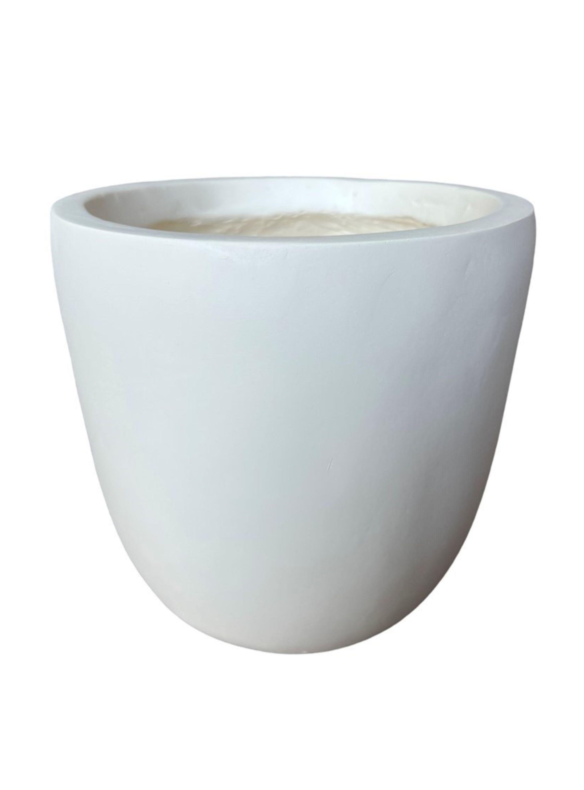 Macetero ovalado S color crema Vadell Home-0