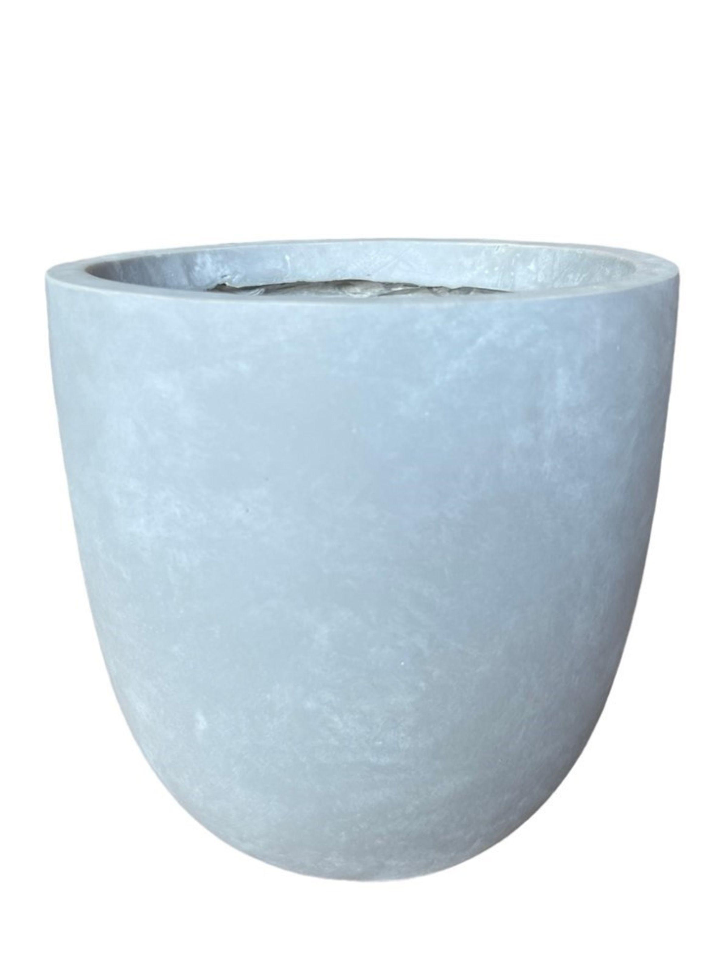 Macetero ovalado XL color gris Vadell Home-0