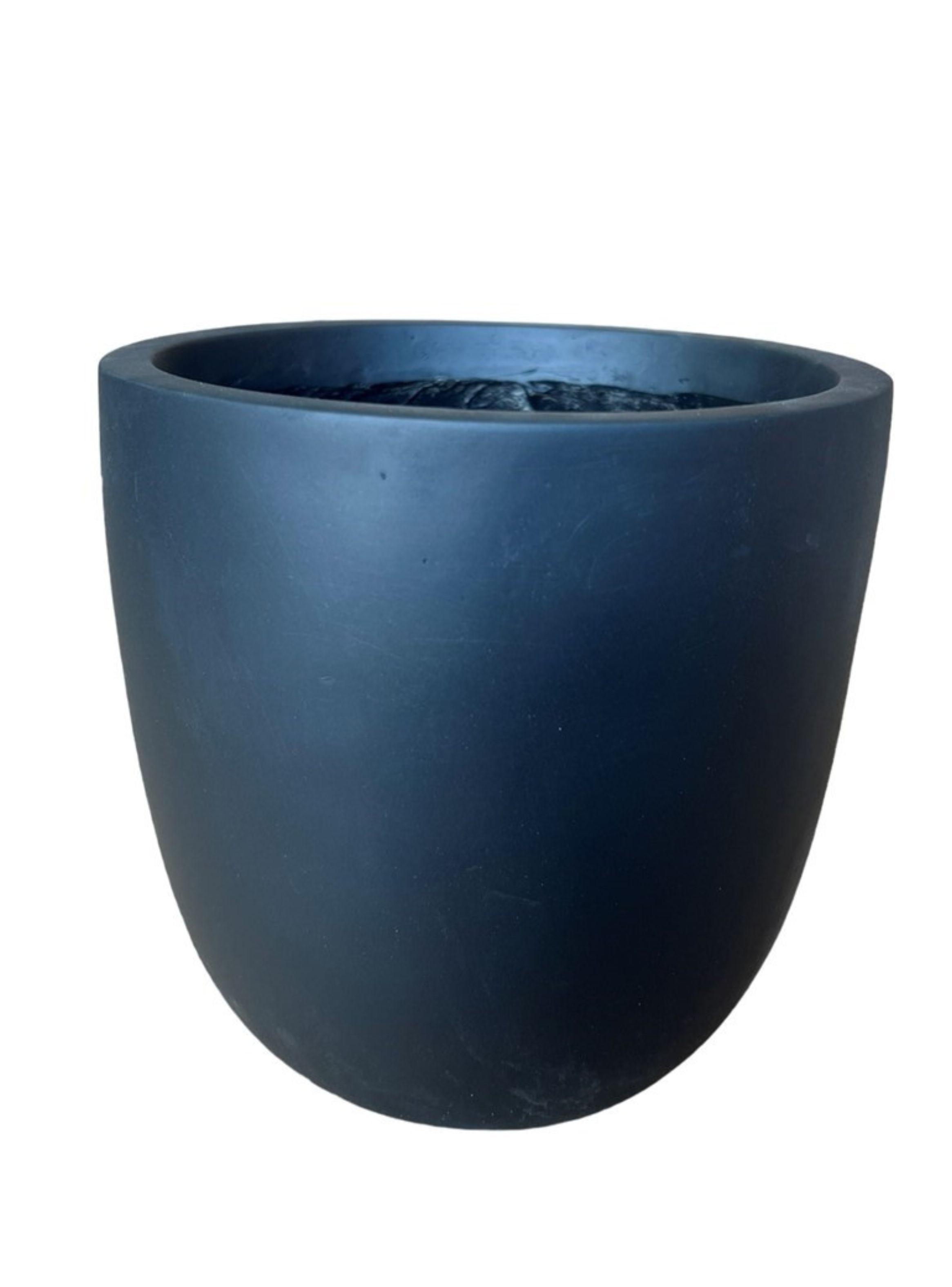 Macetero ovalado S color negro Vadell Home-0