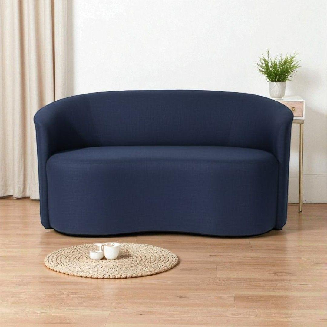 SOFA CURVO EN LINO AZUL-3