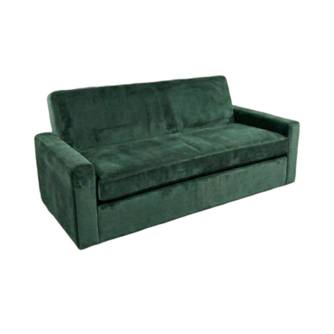 SOFA CAMA MILANO TRES POSICIONES FELPA VERDE-3