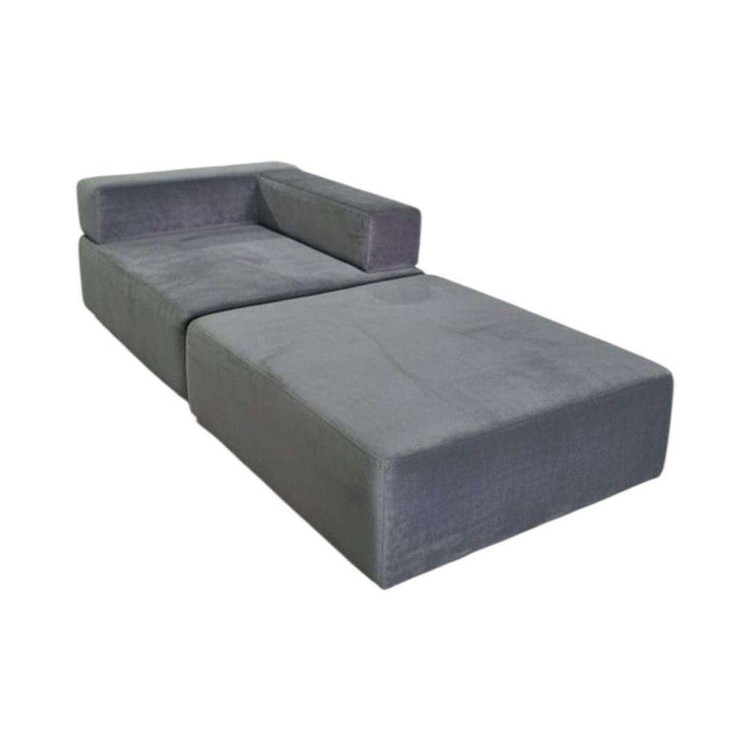 SOFA CAMA ARKOS EN FELPA GRIS OSCURO-2