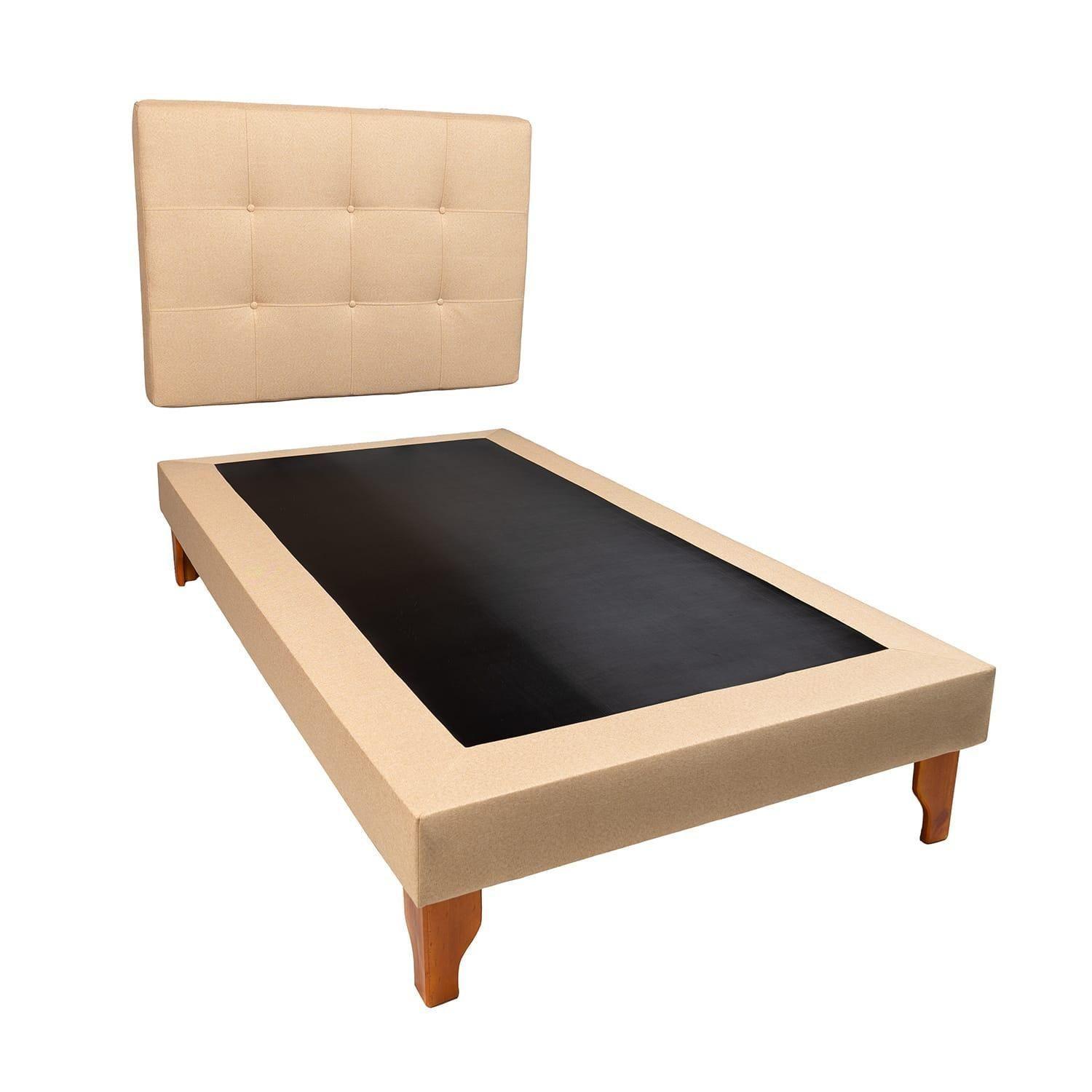 CAMA PLAZA Y MEDIA LINO BEIGE-0