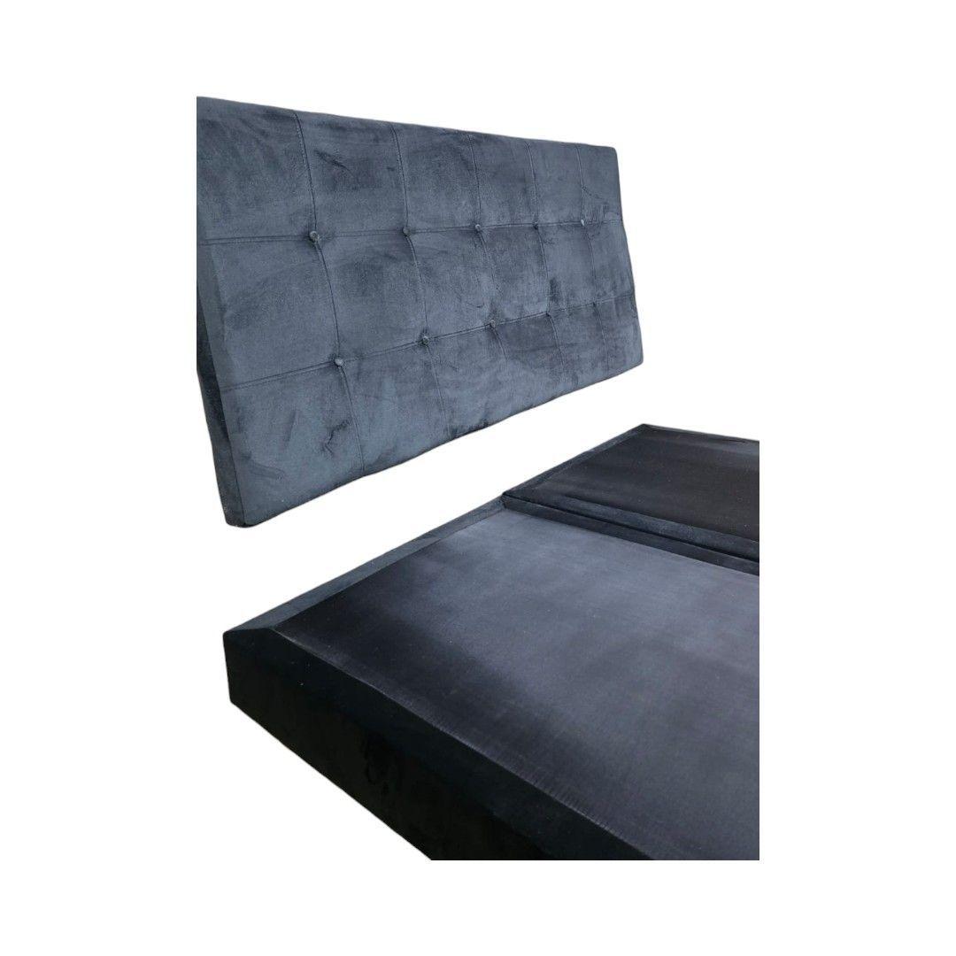 CAMA KING FELPA NEGRA-3