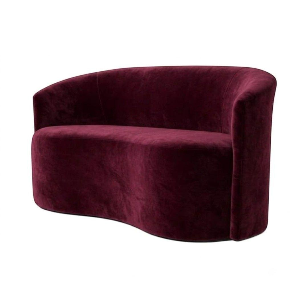 SOFA CURVO EN FELPA BURDEO-2