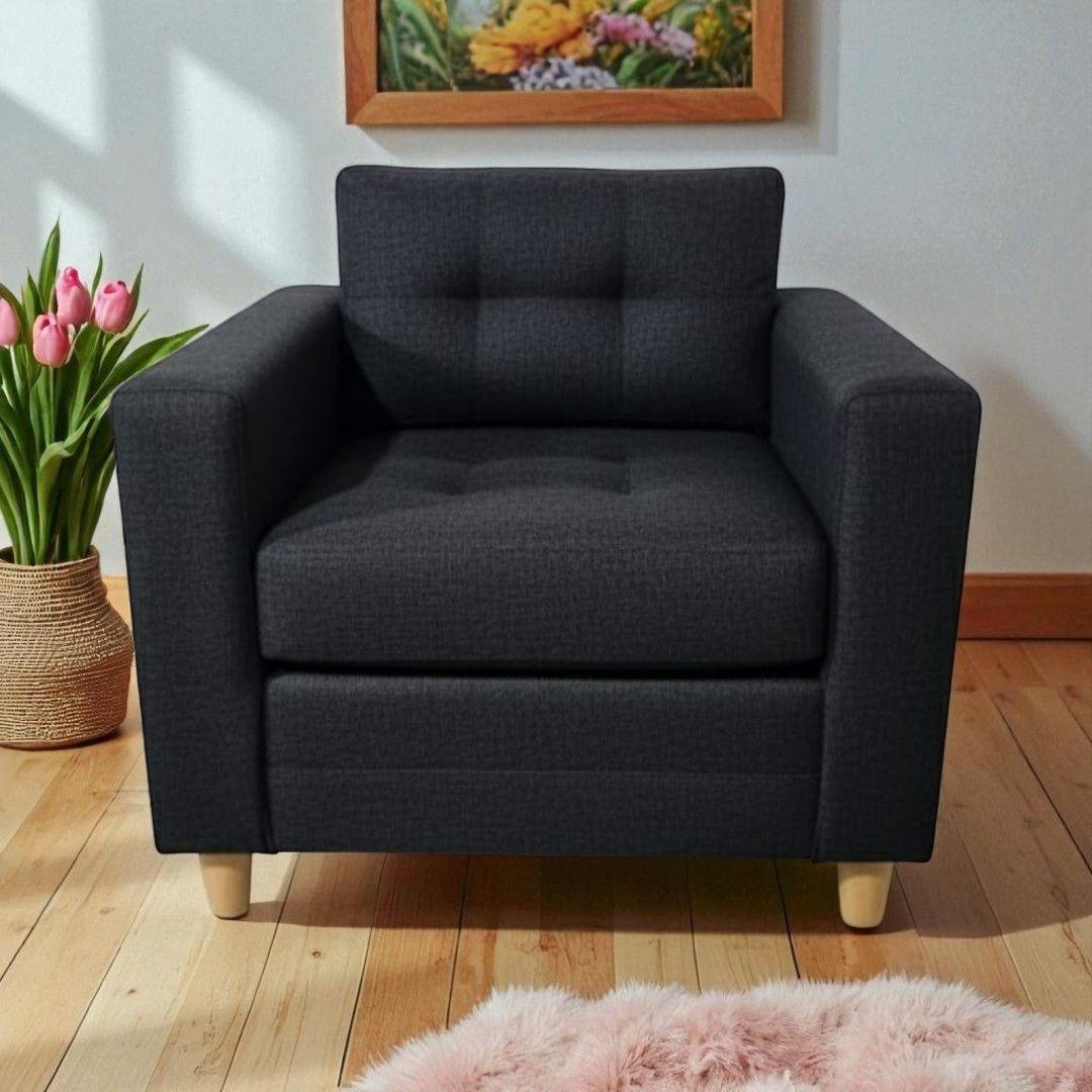 POLTRONA SUECIA LINO NEGRO-3