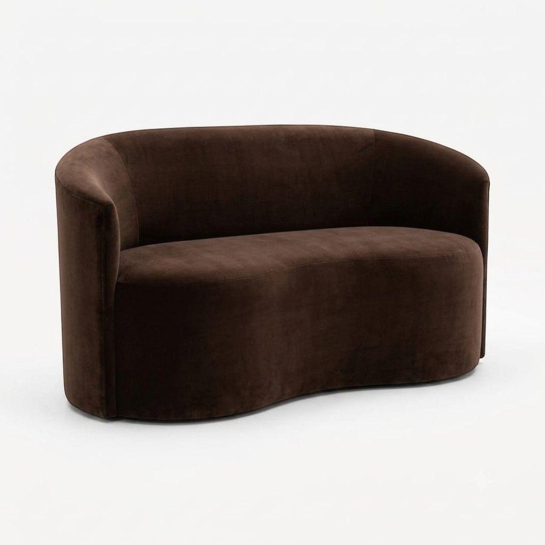 SOFA CURVO EN FELPA CHOCOLATE-2