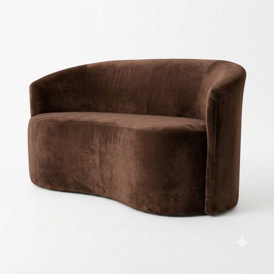 SOFA CURVO EN FELPA CHOCOLATE-3
