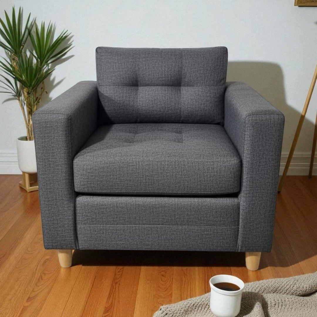 POLTRONA SUECIA LINO GRIS OSCURO-3