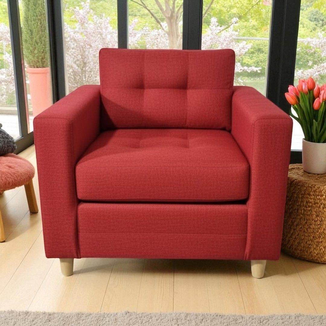 POLTRONA SUECIA LINO ROJO-3