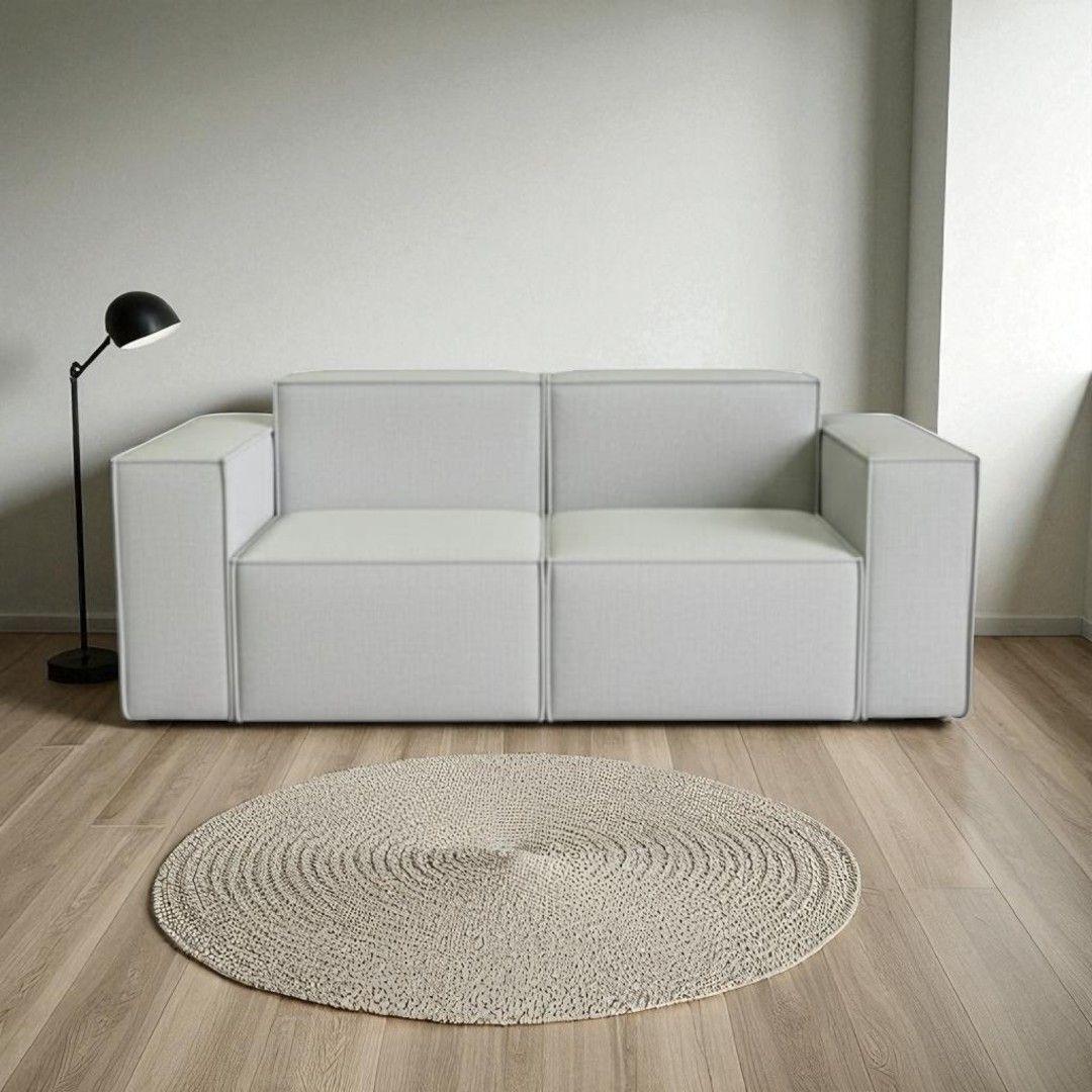 SOFA AURA TRES CUERPOS LINO GRIS CLARO-3