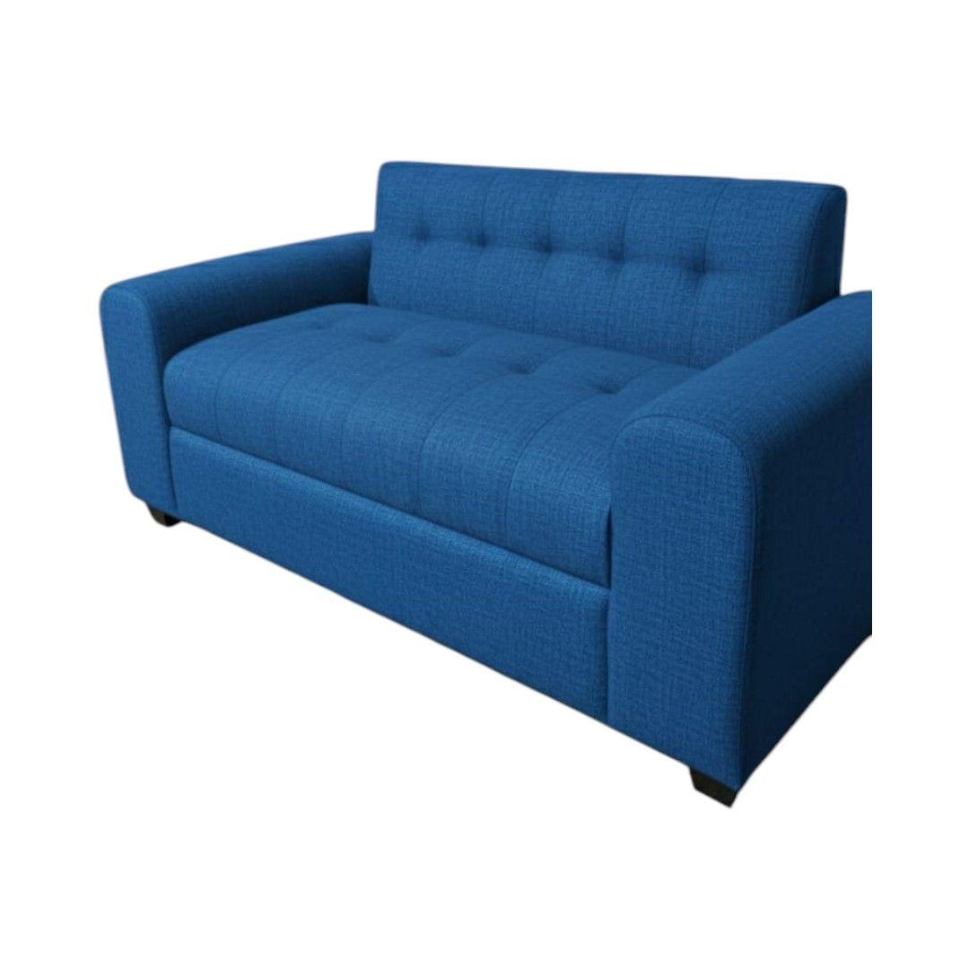 SOFA DOS CUERPOS BRAZO REDONDO LINO AZUL-2