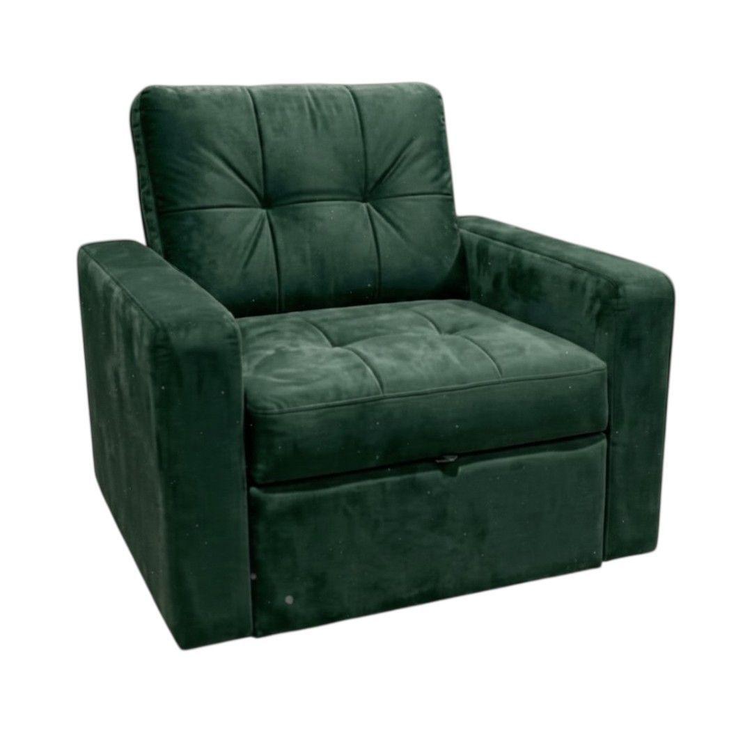 SOFA CAMA MILÁN UN CUERPO EN FELPA VERDE-2
