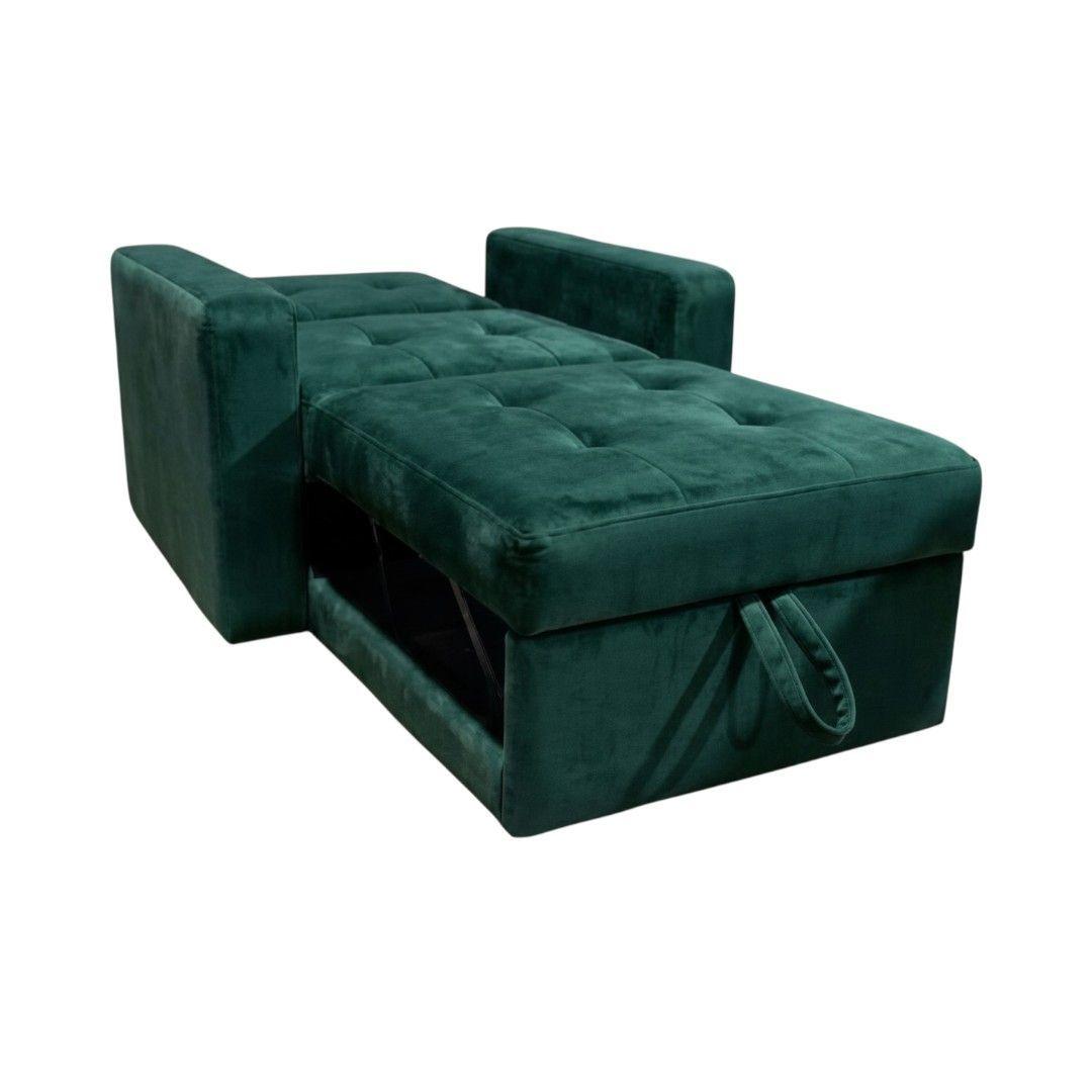 SOFA CAMA MILÁN UN CUERPO EN FELPA VERDE-4