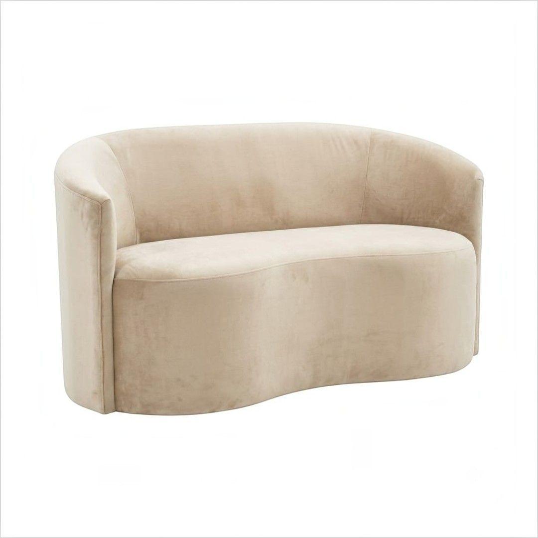 SOFA CURVO EN FELPA BEIGE-2
