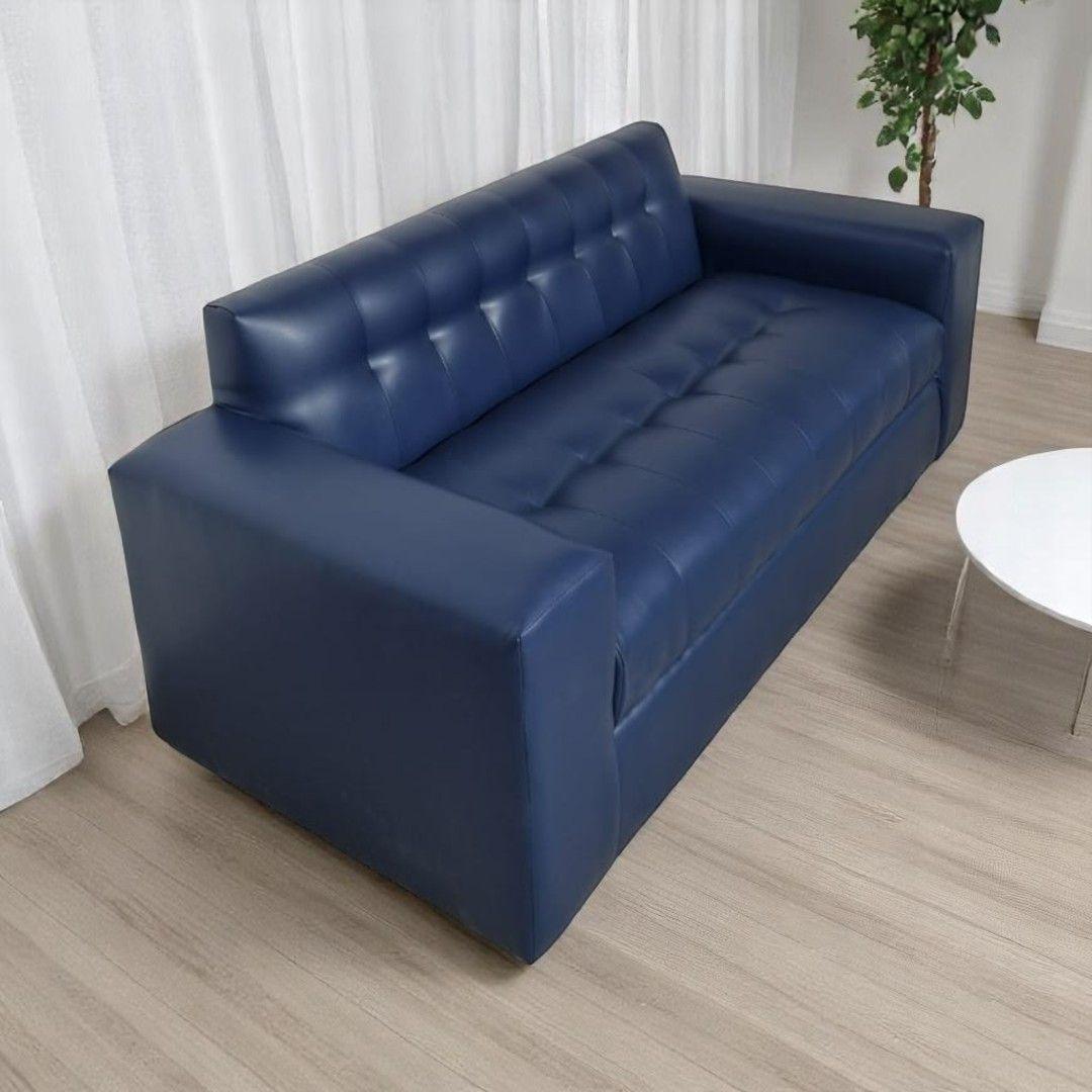 SOFA DOS CUERPOS ECOCUERO AZUL-5