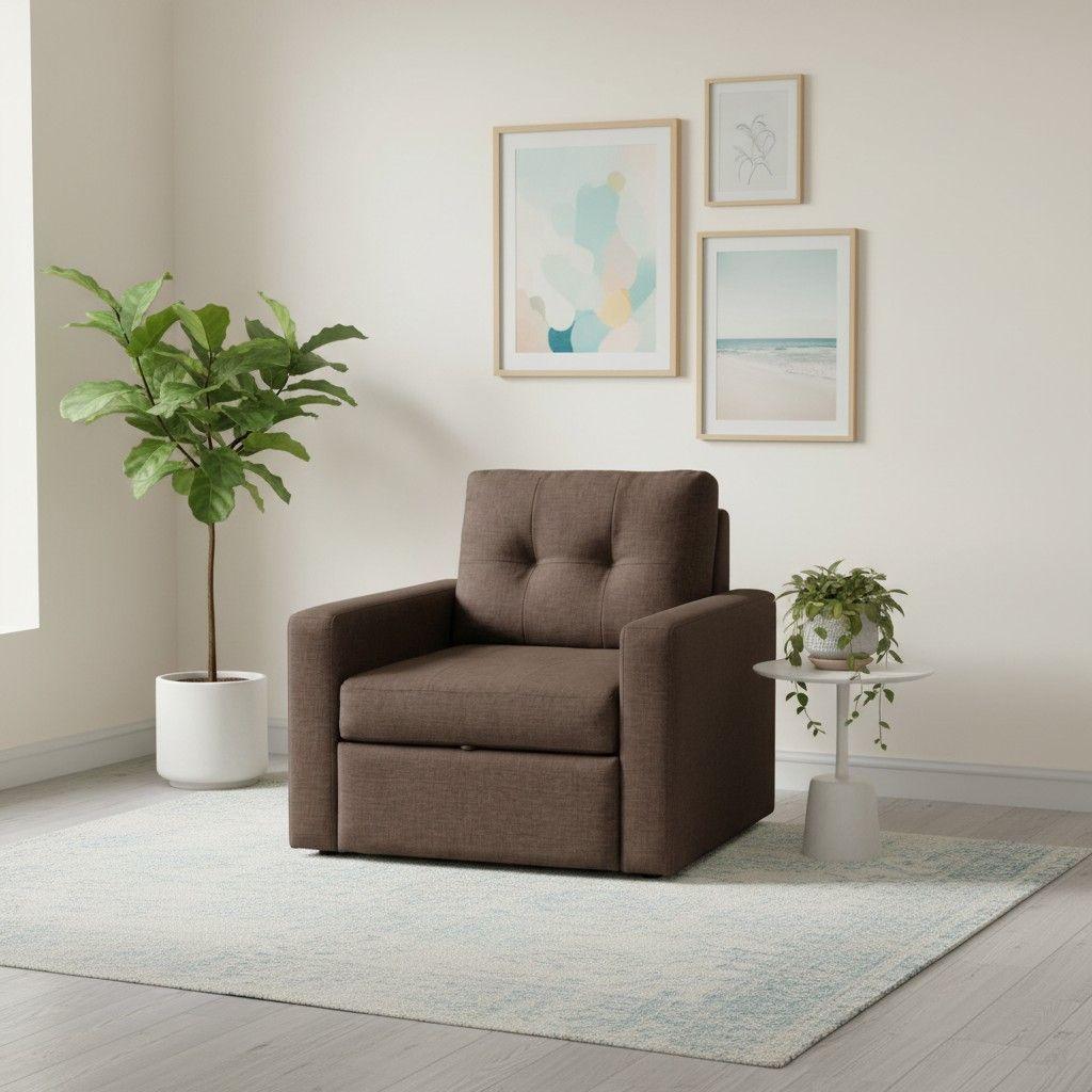 SOFA CAMA MILÁN UN CUERPO EN LINO CHOCOLATE-0