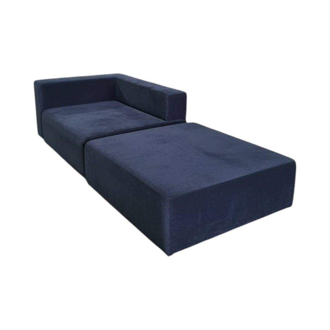 SOFA CAMA ARKOS EN FELPA AZUL MARINO-2