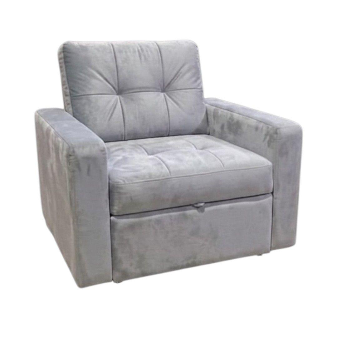 SOFA CAMA MILÁN UN CUERPO EN FELPA GRIS CLARO-2