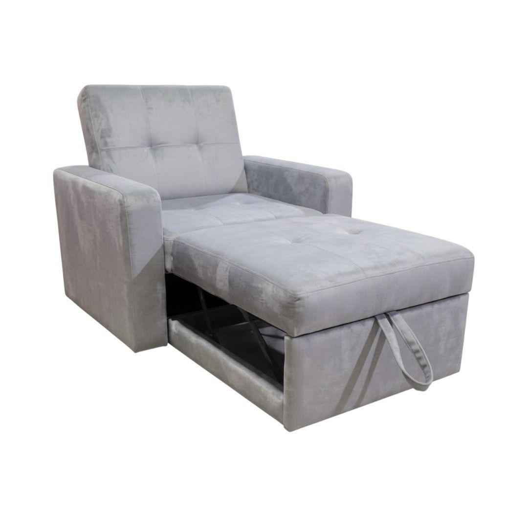 SOFA CAMA MILÁN UN CUERPO EN FELPA GRIS CLARO-3