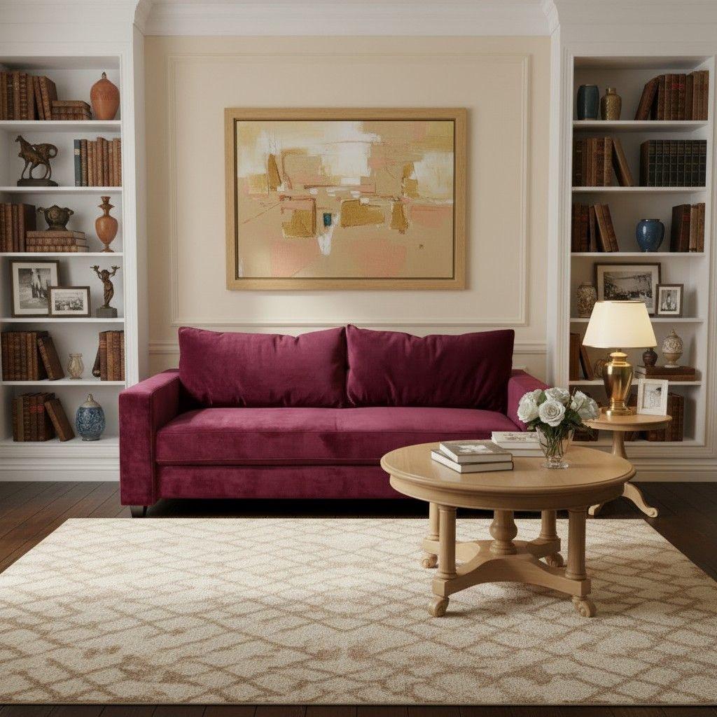 SOFA CAMA MULTIFUNCIONAL FELPA ROJO BURDEO-4