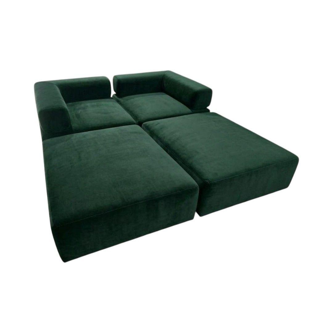 SOFA CAMA ARKOS DOS CUERPOS EN FELPA VERDE-2