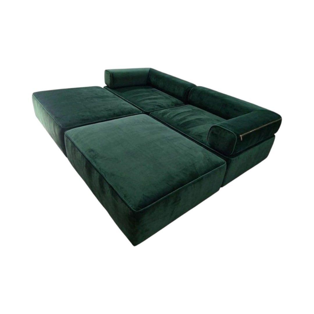 SOFA CAMA ARKOS DOS CUERPOS EN FELPA VERDE-3