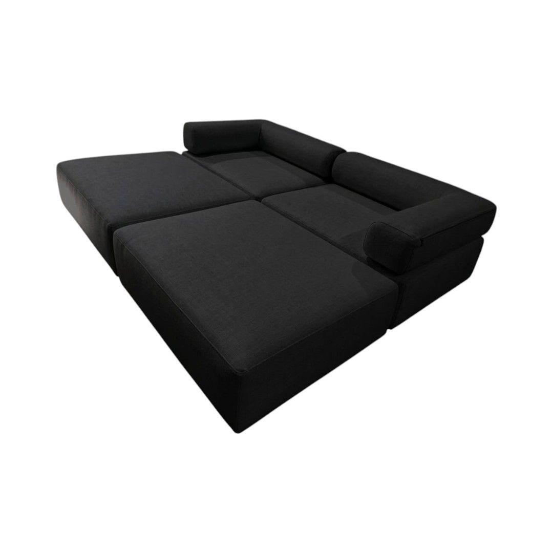 SOFA CAMA ARKOS DOS CUERPOS EN LINO NEGRO-2